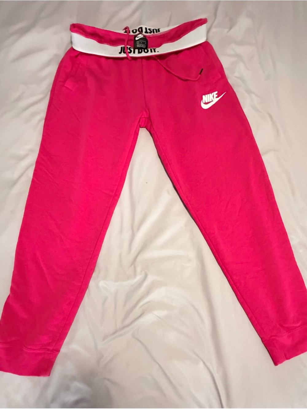 Nike Deep Pink Logo Sweatpants